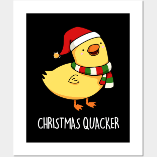 Christmas Quacker Cute Duck Pun Posters and Art